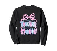 Just A Teacher Making Magic Coquette Bow Teaching Life Women Sweatshirt