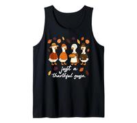 Just a Thankful Goose Funny Animal Lovers Thanksgiving Tank Top