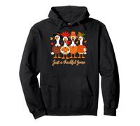 Just A Thankful Goose Funny Pilgrim Thanksgiving Matching Pullover Hoodie
