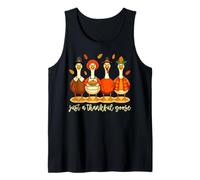 Just A Thankful Goose Funny Pilgrim Thanksgiving Matching Tank Top