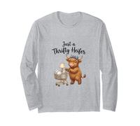 Just a Thrifty Heifer Shopping Cart Bargain Hunter Long Sleeve T-Shirt