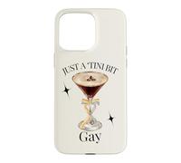 Just A Tini Bit Gay Rainbow Bow Espresso Martini Time Case for iPhone 15 Pro Max