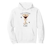 Just A Tini Bit Gay Rainbow Bow Espresso Martini Time Pullover Hoodie
