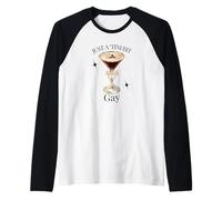 Just A Tini Bit Gay Rainbow Bow Espresso Martini Time Raglan Baseball Tee