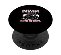 Just A Wild Type Kind Of Girl Funny Zoology For A Zoologist PopSockets Adhesive PopGrip