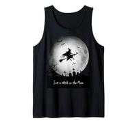 Just a Witch on The Move Halloween | Spooky Flying Witch Tee Tank Top