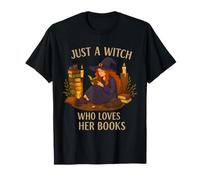 Just a Witch Who Loves Her Books Bookwurm T-Shirt