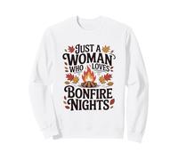 Just A Woman Who Loves Bonfire Nights Autumn Camping Sweatshirt