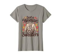 Just A Woman Who Loves Cozy Sweaters Autumn T-Shirt