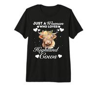Just a Woman who Loves Highland Cows Premium T-Shirt