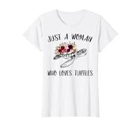 Just A Woman Who Loves Turtles Save The Turtles Sea Turtle T-Shirt