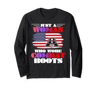 Just a Woman Who Once Wore Combat Boots Us Female Veterans Long Sleeve T-Shirt