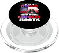 Just a Woman Who Once Wore Combat Boots Us Female Veterans PopSockets PopGrip for MagSafe
