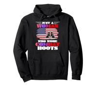Just a Woman Who Once Wore Combat Boots Us Female Veterans Pullover Hoodie
