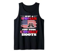 Just a Woman Who Once Wore Combat Boots Us Female Veterans Tank Top