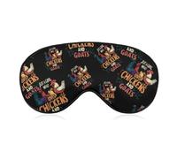 Just A Women Who Loves Chickens and Goats Blackout Sleep Mask for Side Sleeper Soft Covers for Travel Essentials Nap
