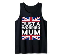 Just a Worried Mum, Union Jack British Flag, United Kingdom Tank Top