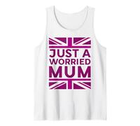 Just a Worried Mum, Union Jack British Flag, United Kingdom Tank Top