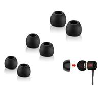 Just Accessories 12 X Black Replacement Silicone In-Ear Earphone Headphone Earbuds Tips Gels Eartips Rubber Spare (Small)