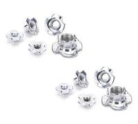 Just Accessories M5 5mm T Nuts Four Pronged Tee Nut Captive Blind Threaded Inserts For Wood Furniture Trade Pack Of 25