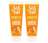 Just Add Ginger Puree 75g x2 - Concentrated Ginger Cooking Paste - Fresh Ginger Flavour for Curries, Stir Fries & Marinades - Includes Gifty Goodness Shopping List