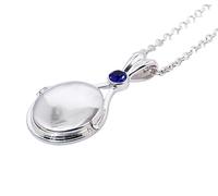 Just Add Water Pendant - H2O Mermaid Necklace - Best Gift, promedio, Alloy Metal, Cameo (White)