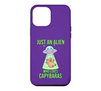 Just an Alien Who Loves Capybaras Cute UFO Flying Saucers Case for iPhone 12 Pro Max