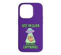 Just an Alien Who Loves Capybaras Cute UFO Flying Saucers Case for iPhone 14 Pro