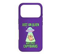 Just an Alien Who Loves Capybaras Cute UFO Flying Saucers Case for iPhone 17 Pro