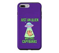 Just an Alien Who Loves Capybaras Cute UFO Flying Saucers Case for iPhone 7 Plus/8 Plus