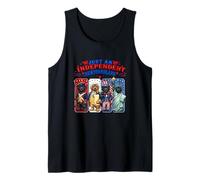 Just an Independent Newfoundland 4th July US Flag Group Dogs Tank Top