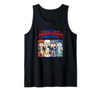 Just an Independent Pomeranian 4th July US Flag Group Dogs Tank Top