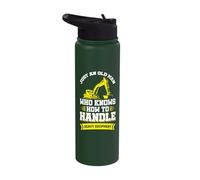 Just an Old Man who Knows How to Handle Heavy Equipment Stainless Steel Insulated Water Bottle