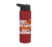 Just an Old man who Knows How to Handle Heavy Equipment Stainless Steel Insulated Water Bottle