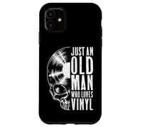 Just An Old Man Who Loves Vinyl Records Gothic Skull LP Case for iPhone 11