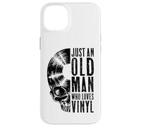 Just An Old Man Who Loves Vinyl Records Gothic Skull LP Case for iPhone 14 Plus