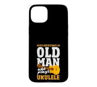 Just An Old Man Who Plays Ukulele Musician Case for iPhone 15 Plus
