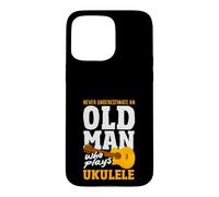 Just An Old Man Who Plays Ukulele Musician Case for iPhone 15 Pro Max