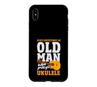 Just An Old Man Who Plays Ukulele Musician Case for iPhone XS Max