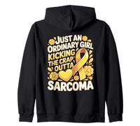 Just An Ordinary Girl Kicking The Crap Outta Sarcoma Zip Hoodie