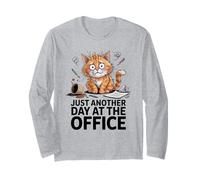 Just Another Day at The Office Funny Cat Long Sleeve T-Shirt