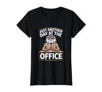 Just Another Day At The Office Humor Value Graphic T-Shirt, Women, Black, M