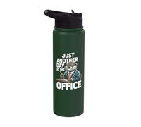 Just Another Day At The Office Otter Fun Stainless Steel Insulated Water Bottle