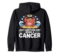 Just Another Day Being A Cancer Zodiac Crab Zip Hoodie