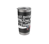 Just Another Day in Paradise Flip Flops Beach Design Stainless Steel Insulated Tumbler
