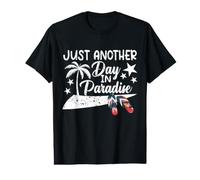 Just Another Day in Paradise Flip Flops Beach Design Value Graphic T-Shirt