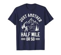 Just Another Half Mile or So - Take a Hike Funny Hiking T-Shirt, Men, Navy Blue, 5X-Large