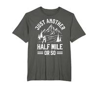 Just Another Half Mile or So - Take a Hike Funny Hiking T-Shirt, Men's Big and Tall, Asphalt Grey, 6X Tall