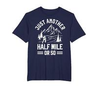 Just Another Half Mile or So - Take a Hike Funny Hiking T-Shirt, Men's Big and Tall, Navy Blue, 5X Tall