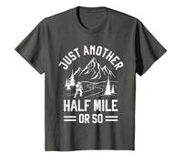 Just Another Half Mile or So - Take a Hike Funny Hiking T-Shirt, Youth, Asphalt Grey, X-Small